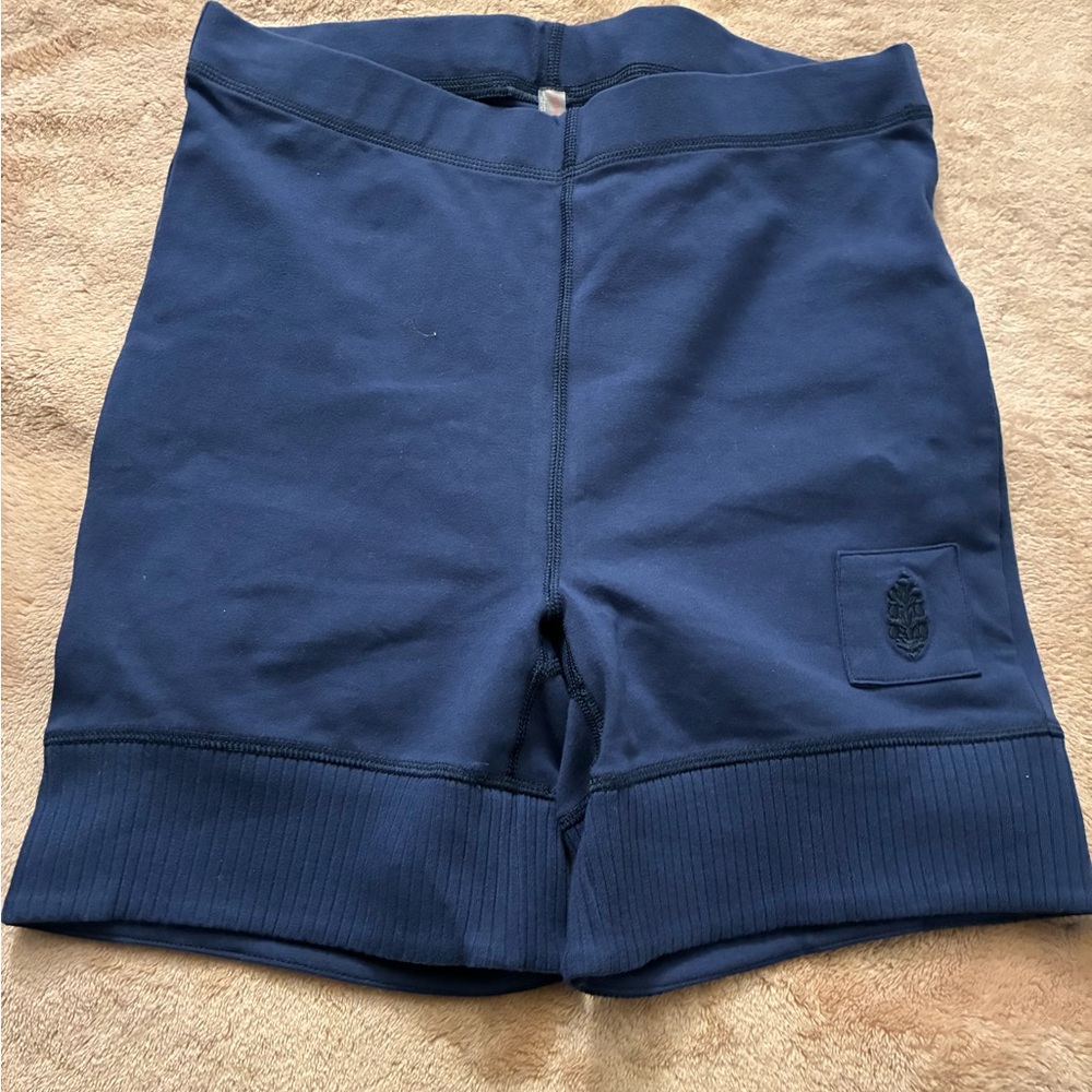 FP Movement NWOT Navy High-Waist Rib Hem Bike Shorts